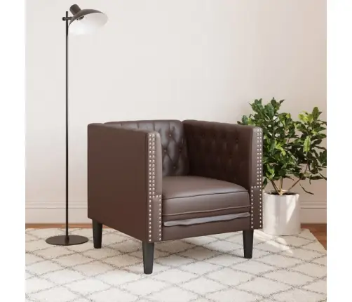 Chesterfield Tugitool, Pruun, Kunstnahk