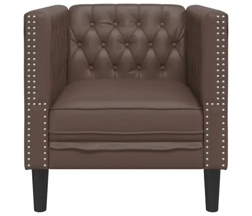 Chesterfield Tugitool, Pruun, Kunstnahk