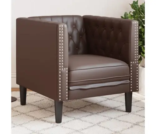 Chesterfield Tugitool, Pruun, Kunstnahk