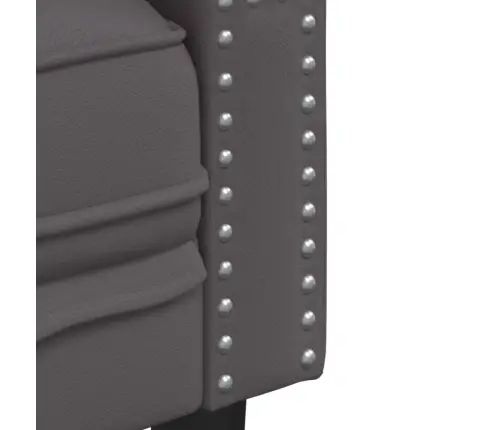 Chesterfield Atpūtas Krēsls, Pelēks Mākslīgā Āda Vidaxl