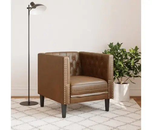 Atpūtas Krēsls, Brūna Mākslīgā Zamšāda Vidaxl