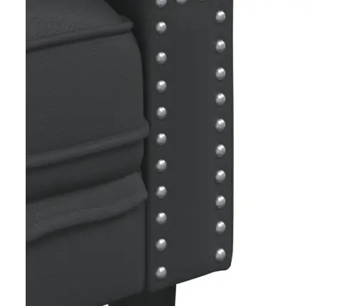 Divvietīgs Chesterfield Dīvāns, Melna Mākslīgā Āda Vidaxl