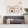 Chesterfield Sofa 3-Seater Pelēks Mākslīgā Āda Vidaxl