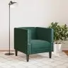 Chesterfield Atpūtas Krēsls, Tumši Zaļš Samts Vidaxl