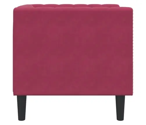 Chesterfield Atpūtas Krēsls, Vīnsarkans Samts Vidaxl Chesterfield Atpūtas Krēsls, Vīnsarkans Samts Vidaxl