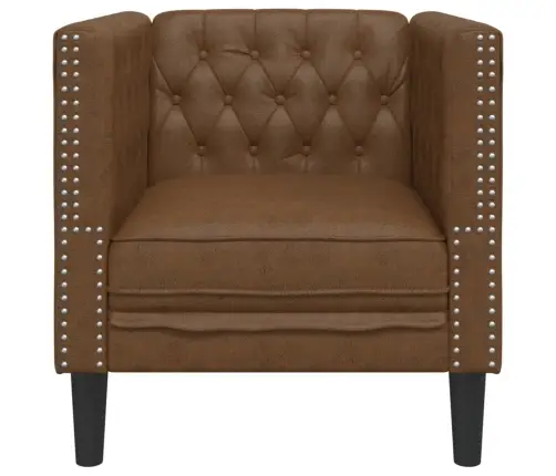 Atpūtas Krēsls, Brūna Mākslīgā Zamšāda Vidaxl