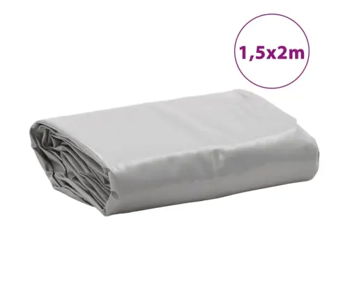 Brezenta Pārklājs, Pelēks, 1,5X2 M, 650 G/M² Vidaxl
