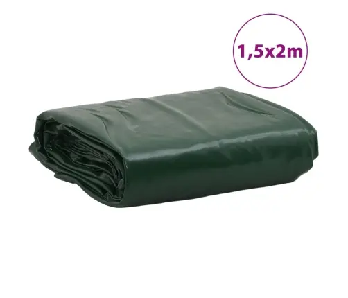 Brezenta Pārklājs, Zaļš, 1,5X2 M, 650 G/M² Vidaxl