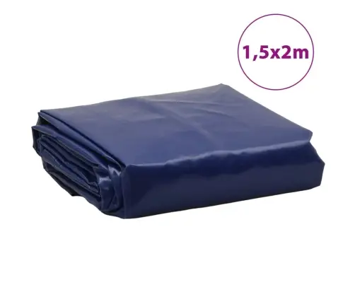 Brezenta Pārklājs, Zils, 1,5X2 M, 650 G/M² Vidaxl