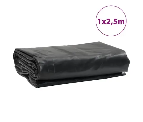 Brezenta Pārklājs, Melns, 1X2,5 M, 650 G/M² Vidaxl