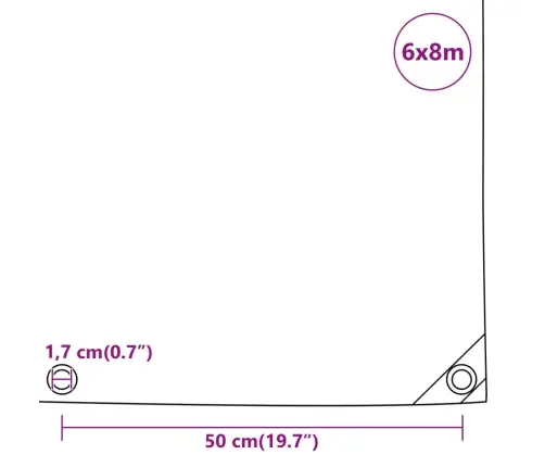 Brezenta Pārklājs, Antracītpelēks, 6X8 M, 650 G/M² Vidaxl