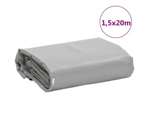 Tentas, Pilkos Spalvos, 1,5X20M, 650G/M²