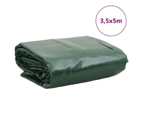 Brezenta Pārklājs, Zaļš, 3,5X5 M, 650 G/M² Vidaxl