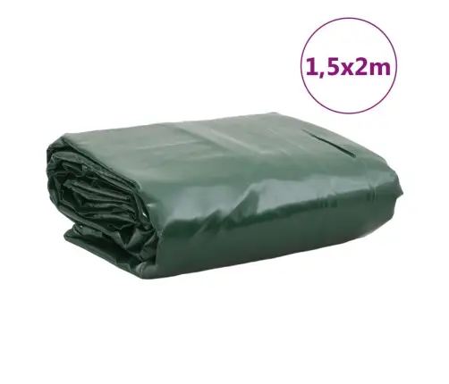 Brezenta Pārklājs, Zaļš, 1,5X2 M, 650 G/M² Vidaxl