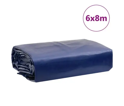 Brezenta Pārklājs, Zils, 6X8 M, 650 G/M² Vidaxl
