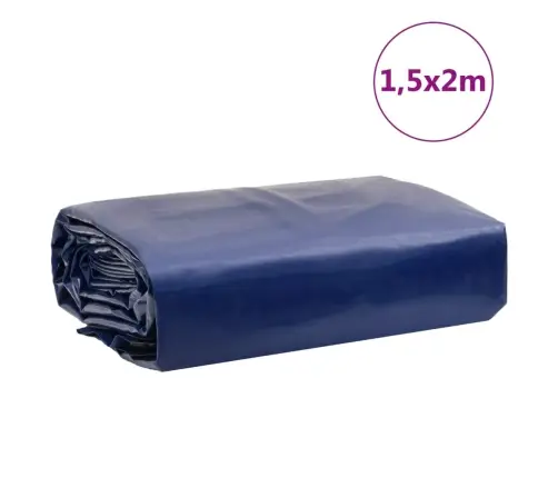 Brezenta Pārklājs, Zils, 1,5X2 M, 650 G/M² Vidaxl
