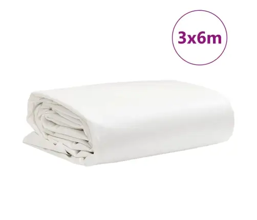 Brezenta Pārklājs, Balts, 3X6 M, 650 G/M² Vidaxl