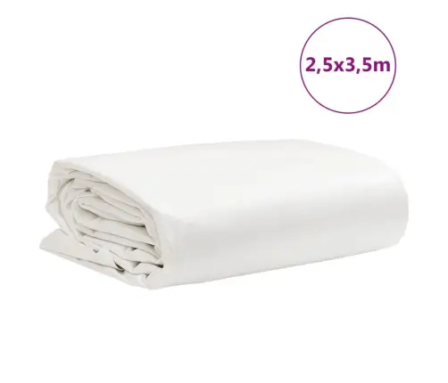 Brezenta Pārklājs, Balts, 2,5X3,5 M, 650 G/M² Vidaxl