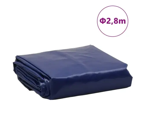 Brezenta Pārklājs, Zils, Ø 2,8 M, 650 G/M² Vidaxl