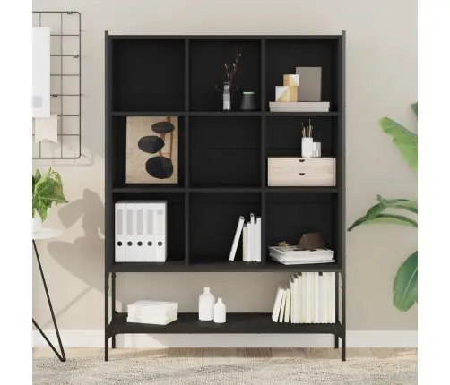 Grāmatplaukts, Melns, 102X28X141,5 Cm, Inženierijas Koks Vidaxl