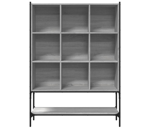 Grāmatplaukts, Pelēka Koka, 102X30X141,5 Cm, Inženierijas Koks Vidaxl