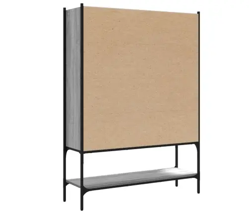 Grāmatplaukts, Pelēka Koka, 102X30X141,5 Cm, Inženierijas Koks Vidaxl