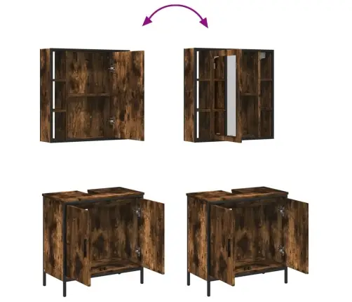 2-Daļīgs Vannasistabas Mēbeļu Komplekts, Inženierijas Koks Vidaxl