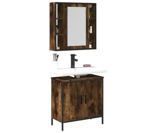 2-Daļīgs Vannasistabas Mēbeļu Komplekts, Inženierijas Koks Vidaxl