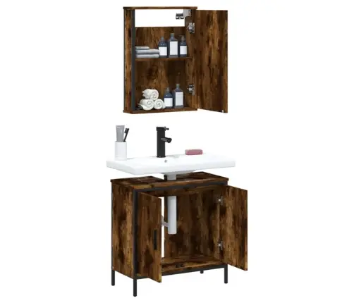 2-Daļīgs Vannasistabas Mēbeļu Komplekts, Inženierijas Koks Vidaxl