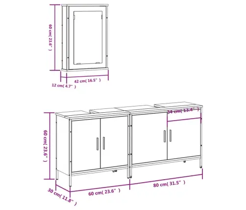 3-Daļīgs Vannasistabas Mēbeļu Komplekts, Melns, Koks Vidaxl 3-Daļīgs Vannasistabas Mēbeļu Komplekts, Melns, Koks Vidaxl
