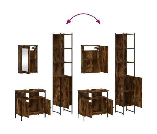 3-Daļīgs Vannasistabas Mēbeļu Komplekts, Ozolkoka Krāsa Vidaxl 3-Daļīgs Vannasistabas Mēbeļu Komplekts, Ozolkoka Krāsa Vidaxl