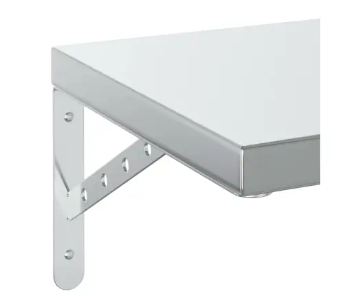 Sienas Plaukti, 2 Gab., 100X30 Cm, Sudraba Krāsā, Tērauds Vidaxl