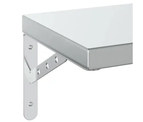 Sienas Plaukti, 2 Gab., 75X23,5 Cm, Sudraba Krāsā, Tērauds Vidaxl