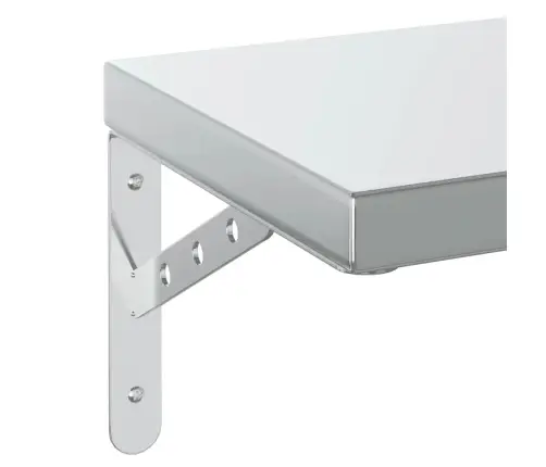 Seinariiulid 2 Tk, 50X23,5 cm Hõbedane, Roostevaba Teras