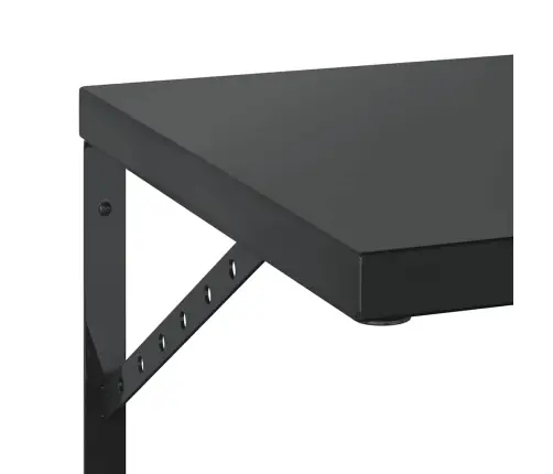 Sienas Plaukti, 2 Gab., 75X40 Cm, Nerūsējošs Tērauds, Melna Vidaxl