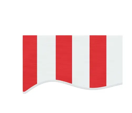 Pakaitinis Audinys Markizei, Raudonas/Baltas, 3X2,5M, Dryžuotas