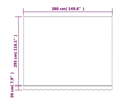 Nojumes Maiņas Jumts, Sarkanas Un Baltas Svītras, 4X3 M Vidaxl