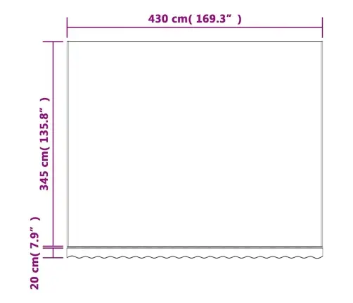 Nojumes Maiņas Jumts, Sarkanas Un Baltas Svītras, 4,5X3,5 M Vidaxl