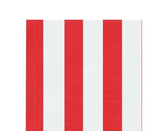 Varikatuse Asenduskangas, Punase Ja Valge Triibuline, 5X3,5 M