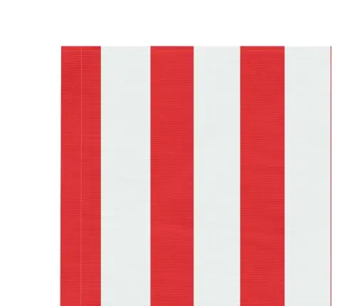 Pakaitinis Audinys Markizei, Raudonas/Baltas, 6X3M, Dryžuotas