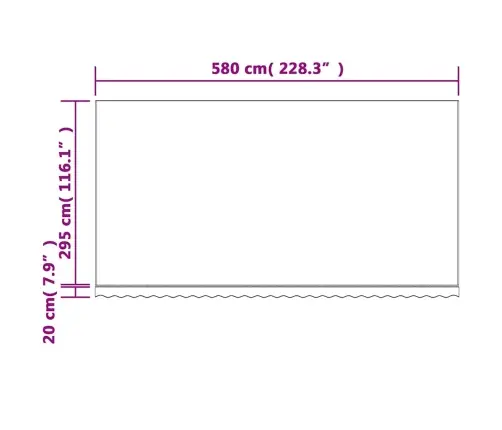 Nojumes Maiņas Jumts, Daudzkrāsainas Svītras, 6X3 M Vidaxl