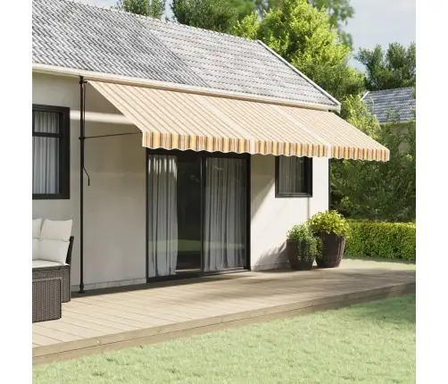 Nojumes Maiņas Jumts, Daudzkrāsainas Svītras, 5X3 M Vidaxl