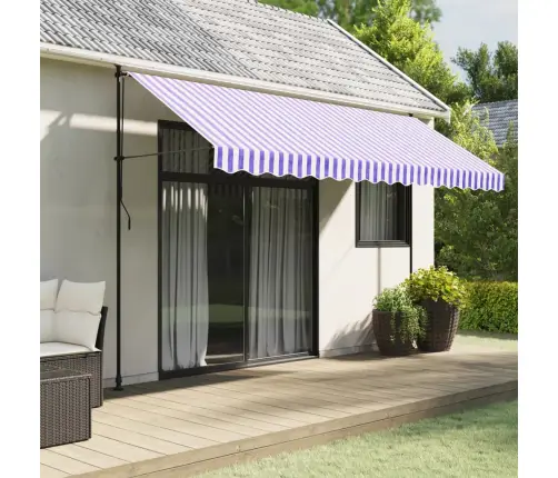 Nojumes Jumta Maliņa, Zilas Un Baltas Svītras, 4 M Vidaxl