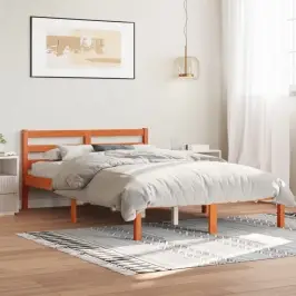 Lovos Rėmas Be Čiužinio, Vaško Rudas, 150X200cm Pušies Masyvas