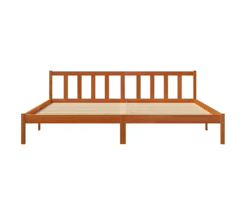 Gulta Bez Matrača, Vaska Brūnas, 180X200 Cm, Priedes Masīvkoks Vidaxl