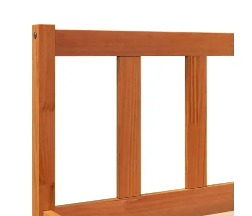 Voodiraam Ilma Madratsita, Vahapruun, 200 X 200 cm Männipuit