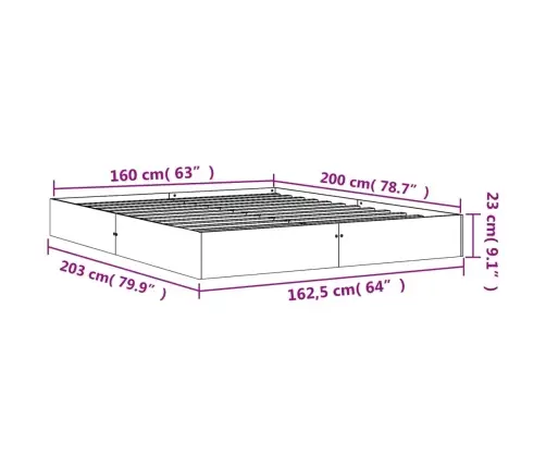 Lovos Rėmas Be Čiužinio, Vaško Rudas, 160X200cm Pušies Masyvas