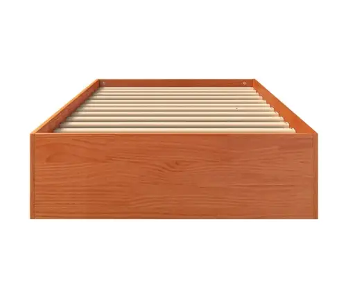 Gulta Bez Matrača, Vaska Brūnas, 90X190 Cm, Priedes Masīvkoks Vidaxl