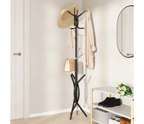 Riidenagi, Must, 176 cm Pulbervärvitud Raud