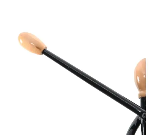 Riidenagi, Must, 176 cm Pulbervärvitud Raud